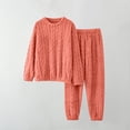 thumbnail image 1 of Fznquz 2 Piece Womens Loungewear Set Flannel Winter Outfits Long Sleeve Top and Pants Women's Loungewear Sets, 1 of 3