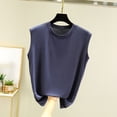 thumbnail image 1 of Fznquz Basic Sleeveless Blouses for Women 2026 Plain Tank Top Crew Neck Casual Blue Solid Color Trendy Womens Clothes, 1 of 5