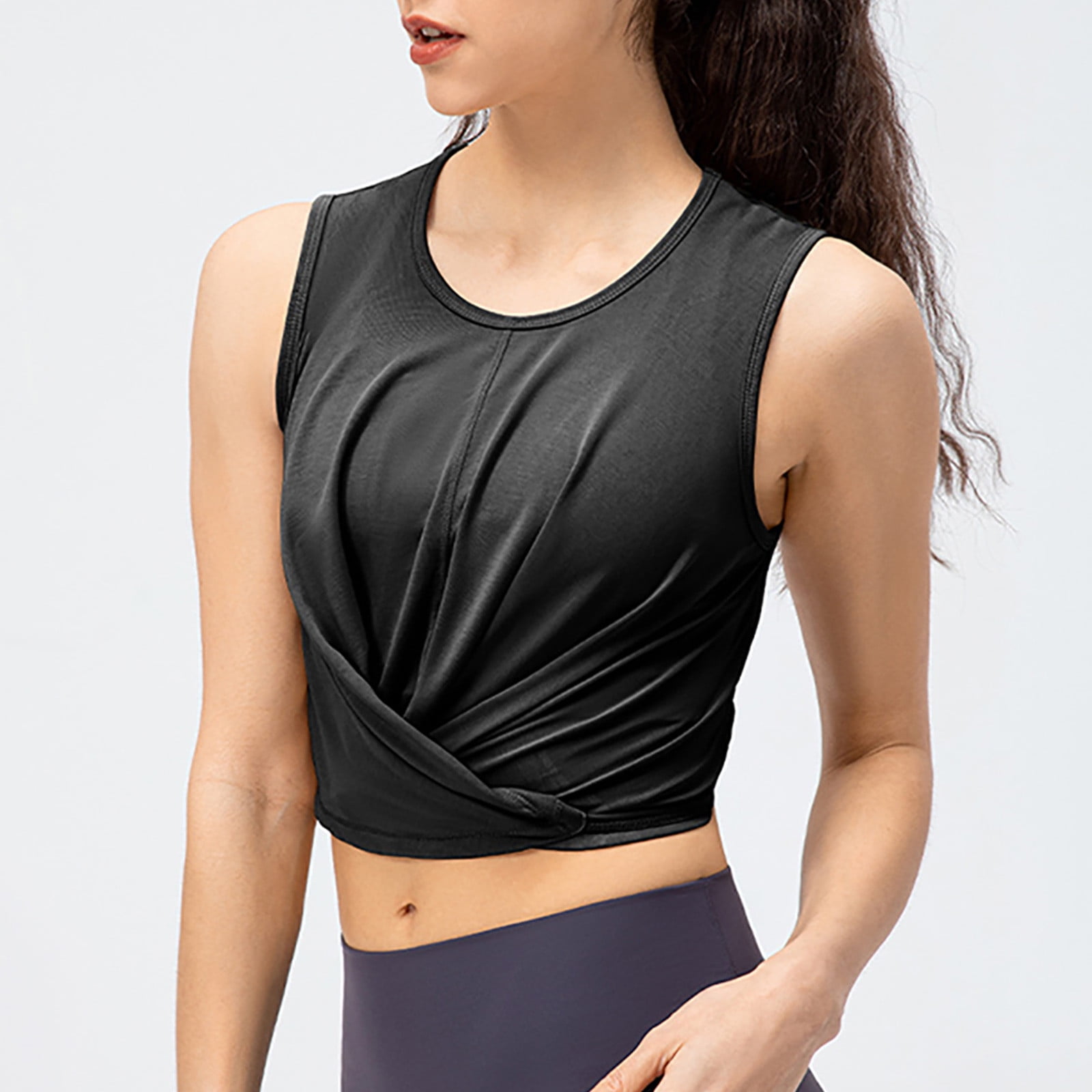 Active Basic Women's Tank Tops 4-Pack - Black, Grey, White, Navy, Basic Slim Fit Ribbed Camisole For Layering & Casual Wear