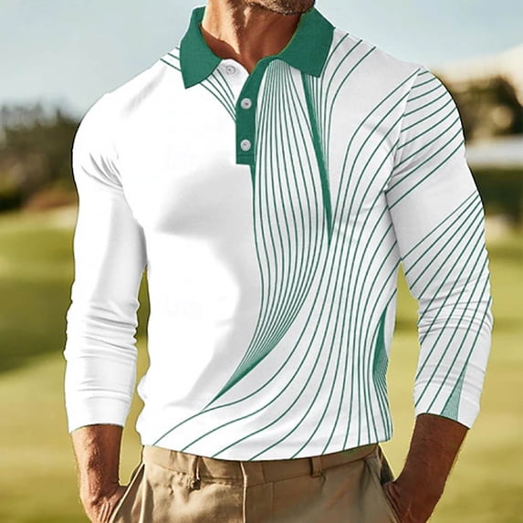 Fznquz Big and Tall Mens Polo Long Sleeve Cotton Collared Green Polos Casual Graphic Pullover Regular Fit Mens Winter Clothes