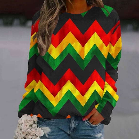 Fznquz Black History Womens Crewneck Sweatshirt Long Sleeve Sweatshirt Winter Casual Holiday Womens Fashion
