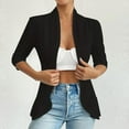 thumbnail image 1 of Fznquz Bolero Womens Sweaters Cardigan Black Open Front Lightweight Cardigan Shrug 3/4 Sleeve Sweater Jacket, 1 of 6