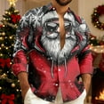 thumbnail image 1 of Fznquz Button Down Mens Button Up Shirt Big and Tall Long Sleeve Red Christmas Shirts 2025 Xmas Print Men Clothes, 1 of 5