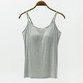 thumbnail image 1 of Fznquz Cami Women's Summer Tops 2025 Spaghetti Strap Slip Silver Casual Fashion Built In Bras Women's Tank Tops Under 5.00, 1 of 3