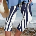 thumbnail image 1 of Fznquz Casual Pants for Women Yoga Workout Capri Leggings Blue Tummy Contrl Stretch Trousers XXL, 1 of 5