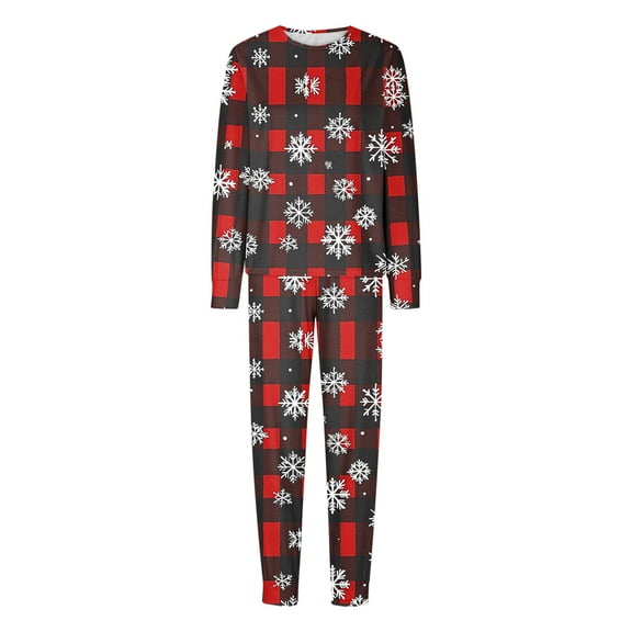 Fznquz Christmas Family Pajamas Matching Sets 2025 Xmas 2026 Sleepwear Cute Long Sleeve 2 Piece Pj