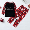thumbnail image 1 of Fznquz Christmas Pjs for Family Matching Sleepwear Holiday Tops and Plaid Pants Soft Pjs, 1 of 3