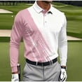 thumbnail image 1 of Fznquz Collared Mens Polo Shirts Pink Cotton Long Sleeve Polos Casual Regular Fit Pullover Big and Tall Men Clothes, 1 of 3