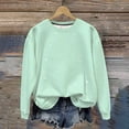 thumbnail image 1 of Fznquz Crewneck Ladies Tops and Blouses Winter Pullover Green Shirt Plus Size Plain Long Sleeve T Shirts for Women, 1 of 8