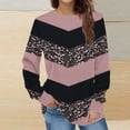 thumbnail image 1 of Fznquz Crewneck Oversized Sweatshirt for Women Winter Pink Long Sleeve Pullover Tops Striped Casual 2025 Loose Fit Pullover, 1 of 5