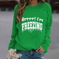 thumbnail image 1 of Fznquz Crewneck Sweatshirts Women Green Long Sleeve Fall Winter Pullover Tops Letters Print Trendy Casual Outfits, 1 of 4