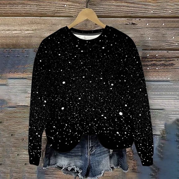 Fznquz Crewneck Womens Blouses Dressy Pullover Winter Black Shirts Plain Plus Size Long Sleeve Women Shirts