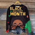 thumbnail image 1 of Fznquz Fashion Womens Sweatshirt Black Long Sleeve Pullover Sweatshirt Crewneck Black History Casual Spring Tops Women, 1 of 4