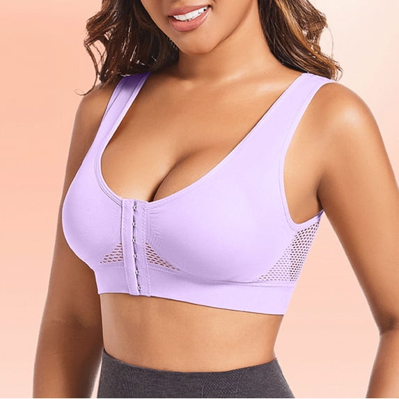 Fznquz Front Closure Sports Bras Women Plus Size Gym High Support Yoga Bras