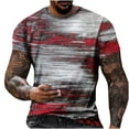 thumbnail image 1 of Fznquz Graphic Shirt Men Red Short Sleeve Casual Summer Crew Neck Big and Tall Shirts XXXXL, 1 of 4