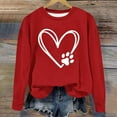 thumbnail image 1 of Fznquz Graphic Womens Sweatshirt Red Long Sleeve Fall Winter Sweatshirts Crew Neck Casual Trendy Fall Outfits, 1 of 4