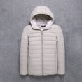 thumbnail image 1 of Fznquz Gray Mens Jackets Puffer Winter Padded Quilted Warm Coat Men M, 1 of 3