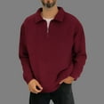 thumbnail image 1 of Fznquz Half Zip Mens Polo Shirts Collar Winter Red Shirts Trendy Casual Long Sleeve Big and Tall Mens Clothes, 1 of 6