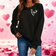 thumbnail image 1 of Fznquz Heart Pullover Sweatshirts for Women Valentines Day 2026 Sweatshirt Black Crewneck Fashion S, 1 of 8