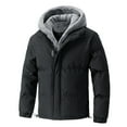 thumbnail image 1 of Fznquz Jackets for Boys Black Winter Puffer Casual Stylish Zip Up Warm Quilted Coat Men XXXL, 1 of 7