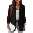 thumbnail image 1 of Fznquz Ladies Tops Plain Dressy Casual Suit Jacket Black Formal 2025 Work Womens Fashion Tops, 1 of 8