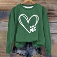 thumbnail image 1 of Fznquz Long Sleeve Oversized Sweatshirt for Women Green Graphic Fall Winter Sweatshirts Trendy Casual Fall Fashion, 1 of 4