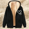 thumbnail image 1 of Fznquz Long Sleeve Women's Hoodies Winter Fleece Black Jacket Hooded Graphic Warm Clothes, 1 of 5