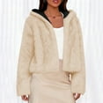 thumbnail image 1 of Fznquz Long Sleeve Womens Blouse Winter Yellow Faux Fur Cardigan Soft Warm Fuzzy Womens Spring Fashion,XXL, 1 of 9