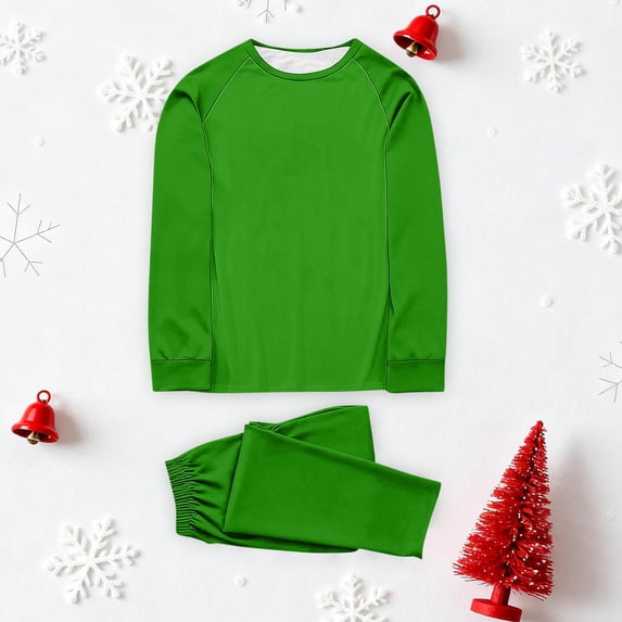 Fznquz Matching Pajama Christmas Family Set Xmas Loungewear 2 Piece 2025 Long Sleeve Sleepwear