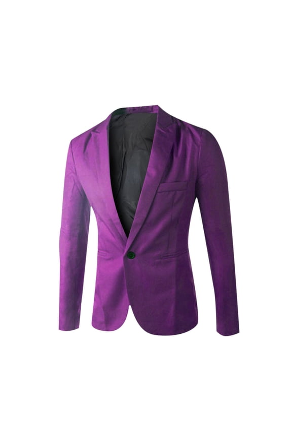 Men's Jacket Purple Sport Coats Suit Blazer Dressy Plain Men’S Winter Coat XL