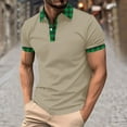 thumbnail image 1 of Fznquz Men's Polo Shirts Short Sleeve Summer Basic Yellow Polos Regular Fit Solid Color Mens Tshirts L, 1 of 5