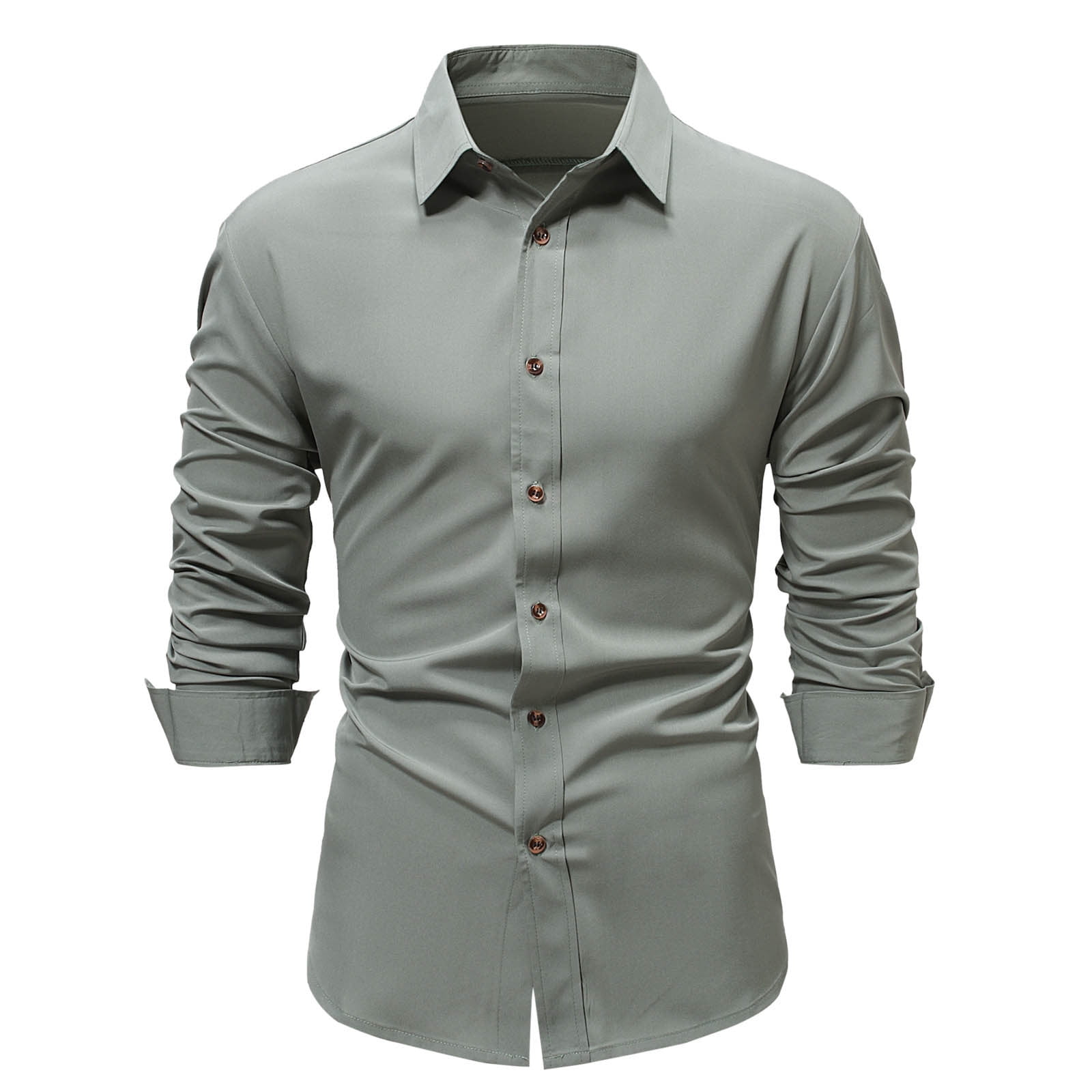 Men's Plus Size Button-Up Long Sleeve Shirt main image 1