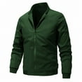 thumbnail image 1 of Fznquz Mens Jackets Casual Stylish Outwear Green Fall Atheletic Lightweight Coats for Men XXXL, 1 of 8
