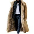 thumbnail image 1 of Fznquz Mens Jackets Sale Winter Overcoat Trench Coat Winter Yellow Warm Faux Fur Padded Men Coat XXXXL, 1 of 2