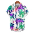 thumbnail image 1 of Fznquz Mens Shirts Short Sleeve Casual Hawaiian Tops Vacation Button Down Summer Beach Cuban Collr Tropical Green Men Clothing, 1 of 3