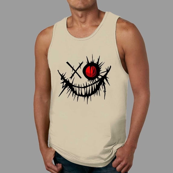 Fznquz Mens Tank Tops under $5 Sleeveless Tops Graphic Summer Performance Shirts