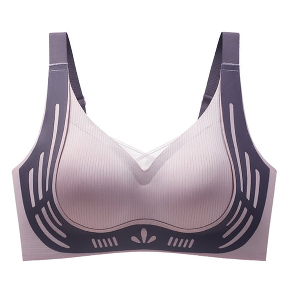 Fznquz No Wire Bras Women Full Coverage Comfort Breathable Push Up Purple Everyday Bra
