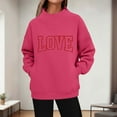 thumbnail image 1 of Fznquz Oversized Sweatshirt for Women Cute Valentines Shirt Pink Casual Heart Graphic Womens Fashion XXL, 1 of 5