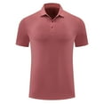 thumbnail image 1 of Fznquz Performance Mens T Shirts Basic Red Golf Short Sleeve Quick Dry Moisture Wicking Button Shirts for Men XXXL, 1 of 8