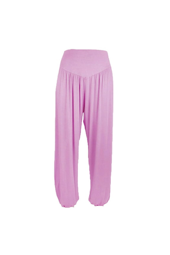 Pink Pants for Women Trendy Plus Size Loose Wide Leg Casual Pull on Pants for Women,XXL