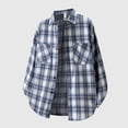 thumbnail image 1 of Fznquz Plaid Men's Button Up Shirt Long Sleeve Blue Lightweight Shirt Casual Winter Flannel Men Fashion, 1 of 3