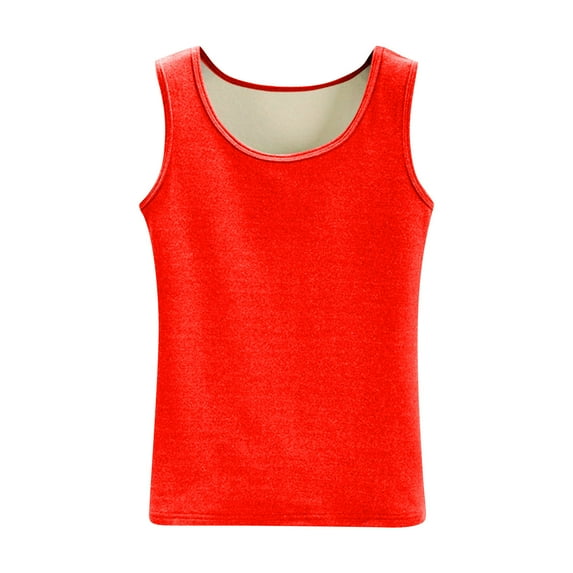 Fznquz Plain Tank Top Women Red Sleeveless Basic Shirt Summer Casual Solid Womens Summer Clothes