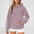 thumbnail image 1 of Fznquz Plain Womens Hoodies Plus Size Athletic Pink Sweatshirt Casual Fall Long Sleeve Womens Fashion, 1 of 10