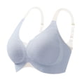 thumbnail image 1 of Fznquz Plus Size Bras for Women Adjustable Straps Lift Wireless Push Up Blue Bralettes Everyday Bra, 1 of 7