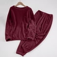 thumbnail image 1 of Fznquz Plus Size Pajamas for Women Set 2025 Soft Fleece Pajama 2 Piece Long Sleeve Plus Size Lounge Sets, 1 of 6