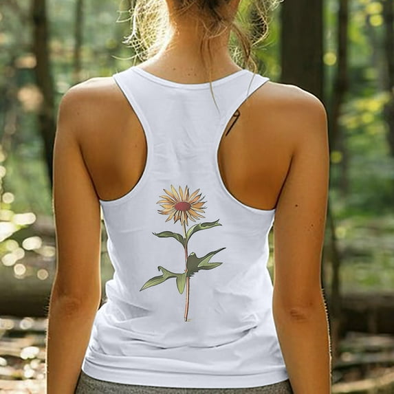 Fznquz Racerback Tube Tops for Women Sleeveless Crew Neck Casual Athletic Fashion Womens Tank Tops Clearance Formal