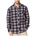 thumbnail image 1 of Fznquz Red Mens Big and Tall Button Up Shirt Flannel Plaid Shirts Pocket Button Down Long Sleeve Men's Fashion, 1 of 6
