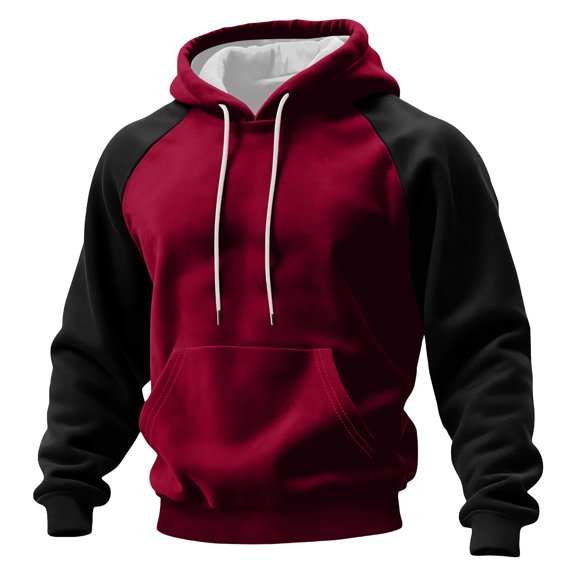 Fznquz Red Plus Size Tops for Women Long Sleeve Oversized Hooded Sweatshirt Tee Drawstring Casual Trendy Women Tee Shirts,XXXL