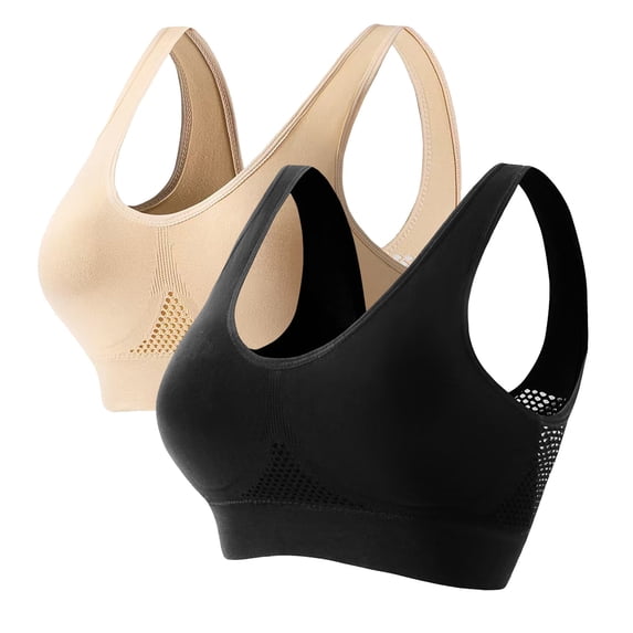 Fznquz Seamless Women Sports Bras Wirefree High Support with Removable Pads Plus Size Bra