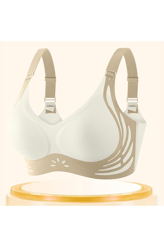 Seamless Womens Bra Comfort Push Up Full Coverage Lift Beige Ladies Bras